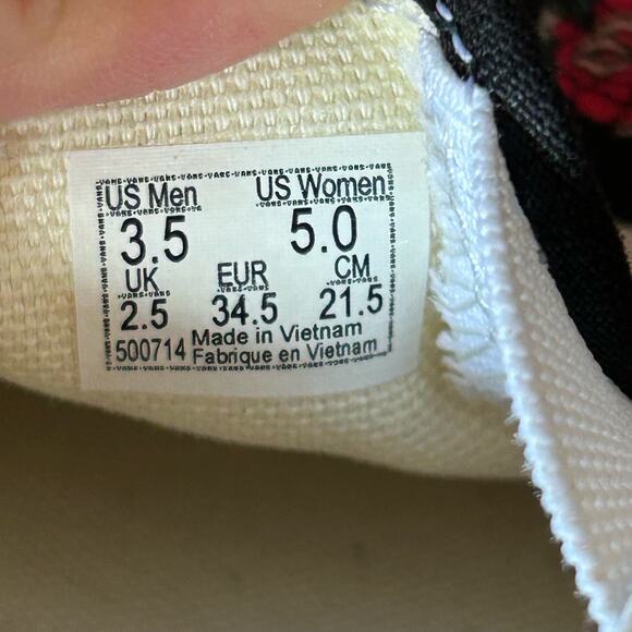 NEW Vans Womens Classic Slip On Rose Animal Checkerboard Low Sneaker Shoes 5 - Picture 3 of 12